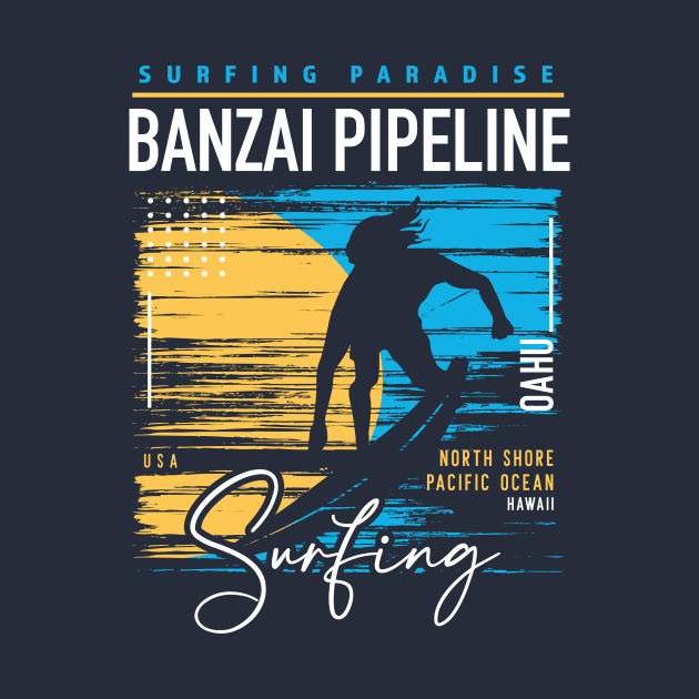 Banzai Pipeline North Shore Hawaii Surfing // Surf Hawaii // Retro Surfing by SLAG_Creative