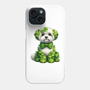 Clover Maltese Dog St Patricks Day Phone Case