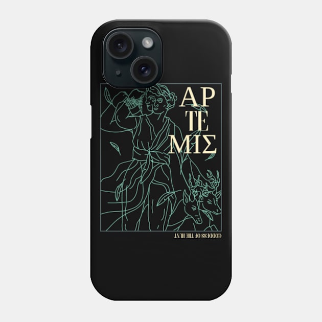 Artemis - Diana Greek Goddess Mythology Gift Phone Case by MayaMay