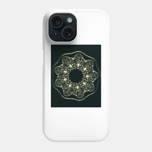 eding the circle... beyond simple fractals minute spirals in yellow gold Phone Case