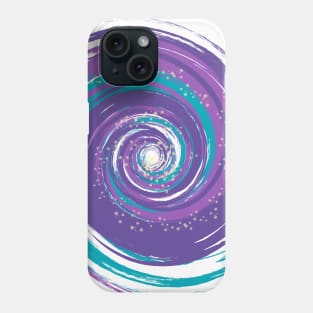 Colorful swirl in purple and blue color Phone Case