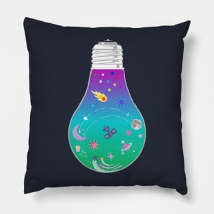 Meteor cupcake moon light bulb - Kawaii Pillow