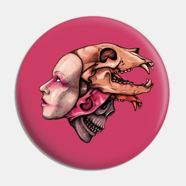 Skull Hat Color Pin by fakeface