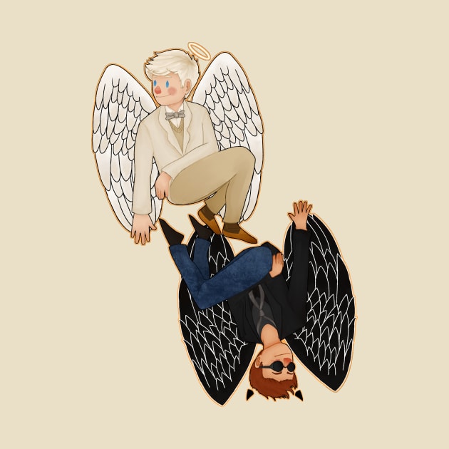 Good omens Crowley Aziraphale by tardisgrump