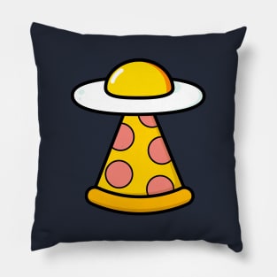 Food Loving Egg Pizza  UFO Sci Fi Pillow