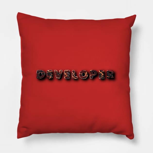 Developer Lava Letters Pillow by Meldzha