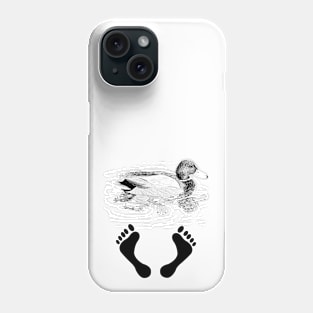 Hand drawn Duck (Mallard) with Feets - Duck Feet joke Phone Case