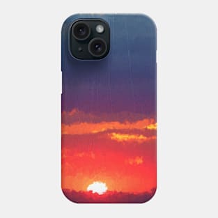 Cloudy sunset oil painting Phone Case