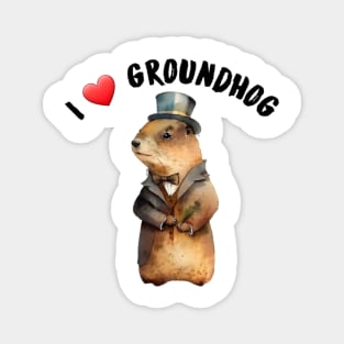 I love groundhog Magnet