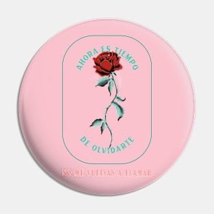 Rosa Rose Latina Love Corazon Pin