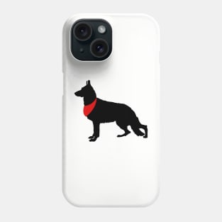 German Shepherd Dog Pattern Red Phone Case