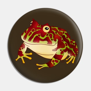 Red Ornate Pacman Frog Pin