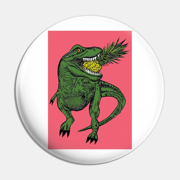 Dinosaur Pineapple Pin by JurassicPanda