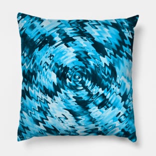 Blue Ripples in Water Texture Pattern Pillow