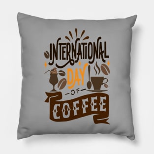 International Coffee Day Pillow