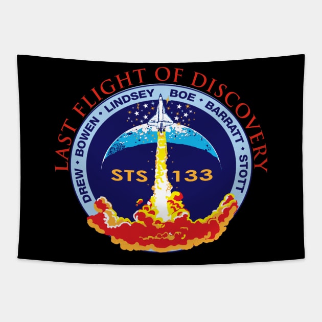 Last Flight of Discovery Tapestry by Spacestuffplus