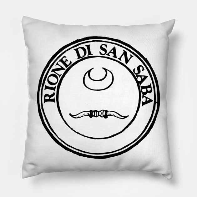 Rione San Saba b-text Pillow by NextStop