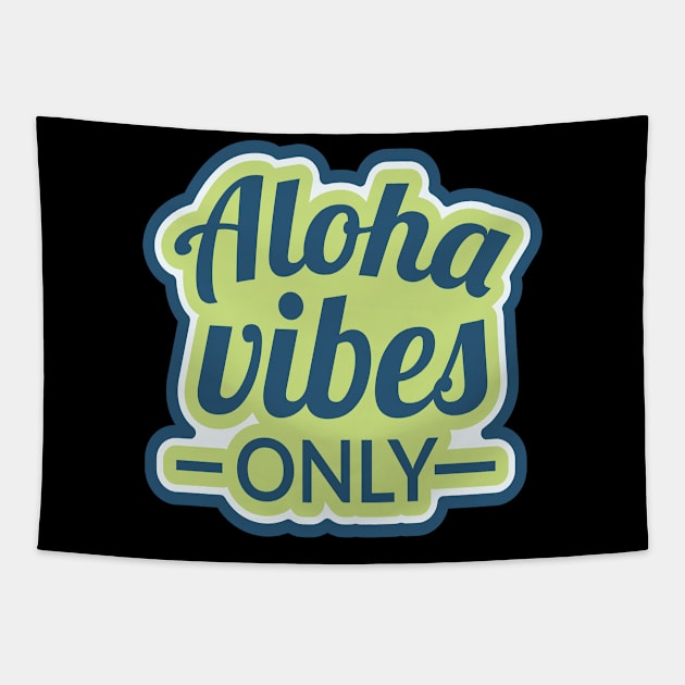 Aloha Hawaii Vibes Beach Island Design Tapestry by Luxara