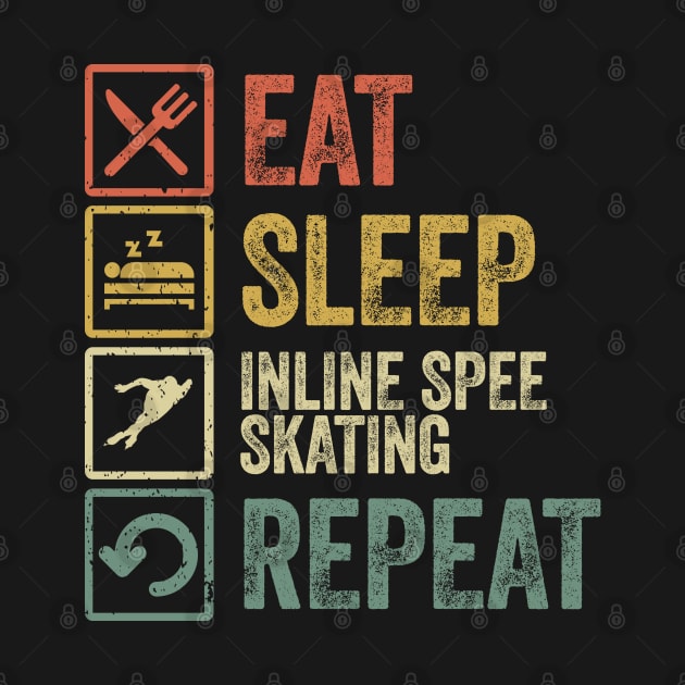 Funny eat sleep inline speed skating repeat gift by Lyume