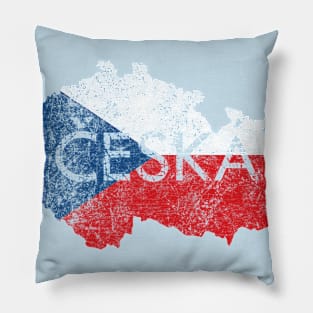 Czech Map and Ceska Flag Souvenir Pillow