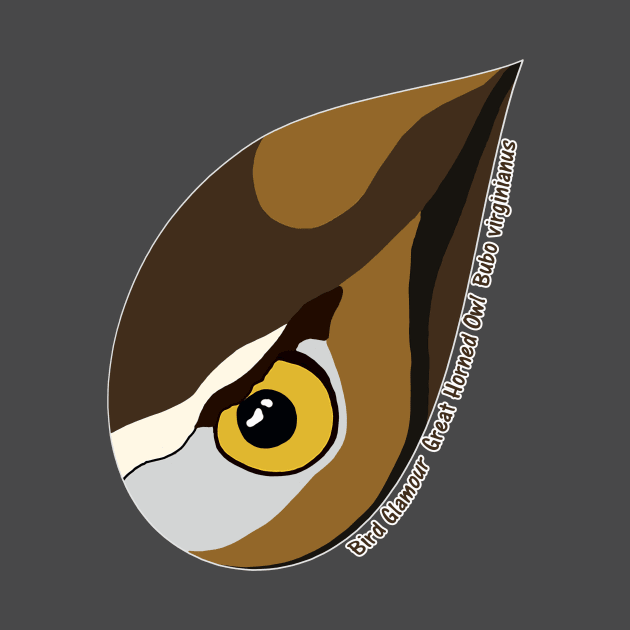 Great Horned Owl (Small Text) by BirdGlamour