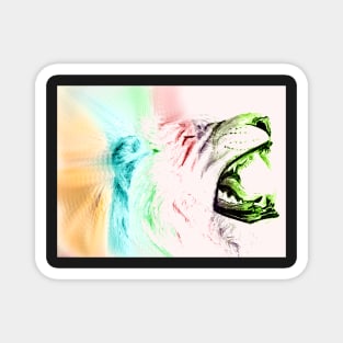 Rainbow Lion Magnet