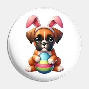 Easter Boxer Dog Pin