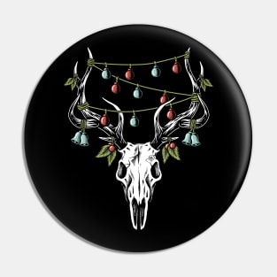 Christmas Reindeer Skull Decorations Pin