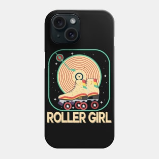 Roller Girl Skater Retro Skating a 70s 80s Vintage Skating Phone Case