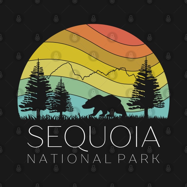 Sequoia National Park California Forest Kern River Retro Camping Redwoods by Shirtsurf