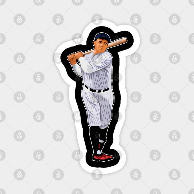 Baseball Legend Swing Circa 1933 Magnet by RunAndGow