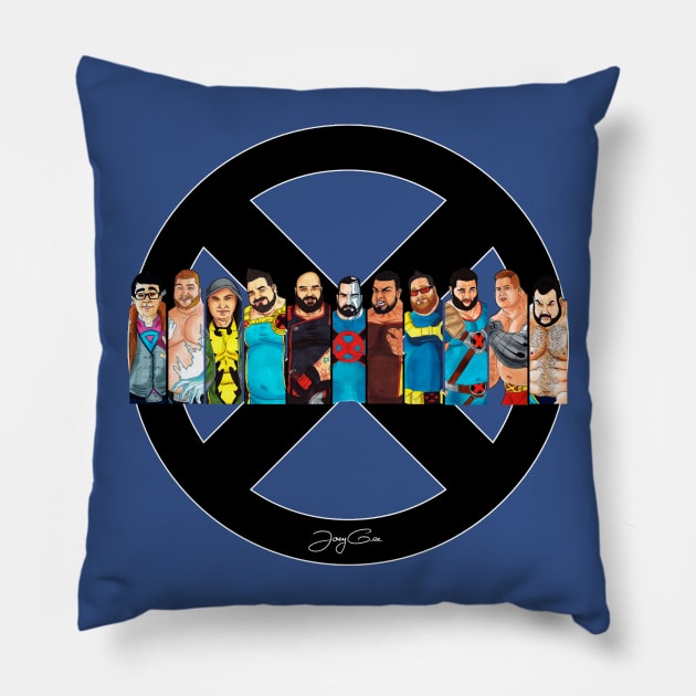 the X-Bears Pillow by JayGeeArt