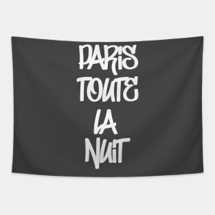 Paris toute la nuit graffiti street party all night Tapestry