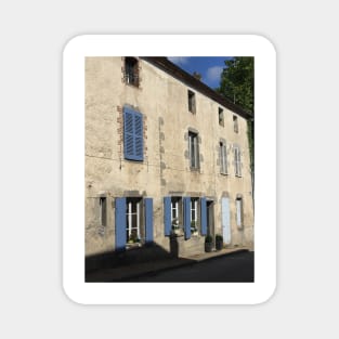 Blue Shuttered House In France Magnet