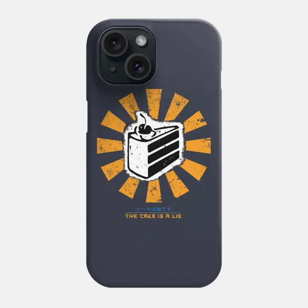 The Cake Is A Lie Retro Japanese Portal Phone Case by Nova5