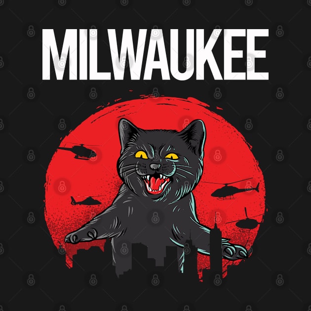 Funny Black Cat Milwaukee by Atlas Skate