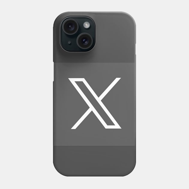 Unicode X White on Gray Phone Case by Starbase79