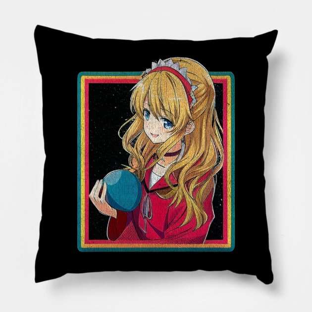 Cute Anime Girl Pillow by Stayhoom