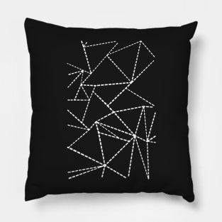 Abstract Dotted Lines Black Pillow