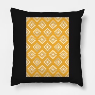 Aztec Pattern-Yellow and White Pillow