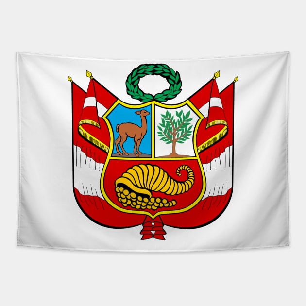 Escudo del Perú - Peru coat of arms - clean design Tapestry by verde