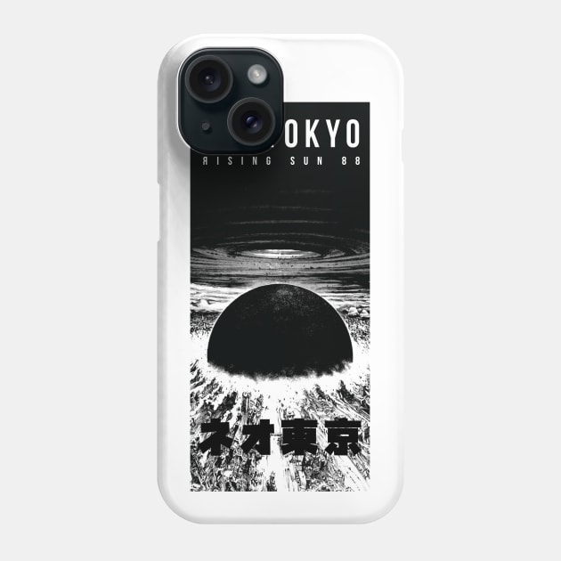 TOKYO Blast Rising Sun  |  ネオ東京 Japanese Vertical Design Phone Case by SALENTOmadness