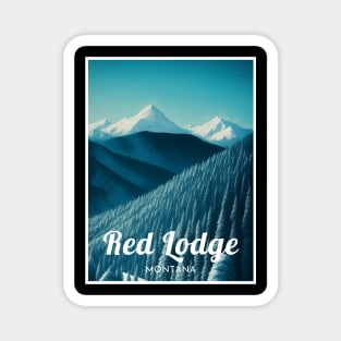 Red Lodge Mountain Montana Ski Magnet