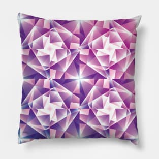 Purple Geometric Pinwheel Pattern Pillow