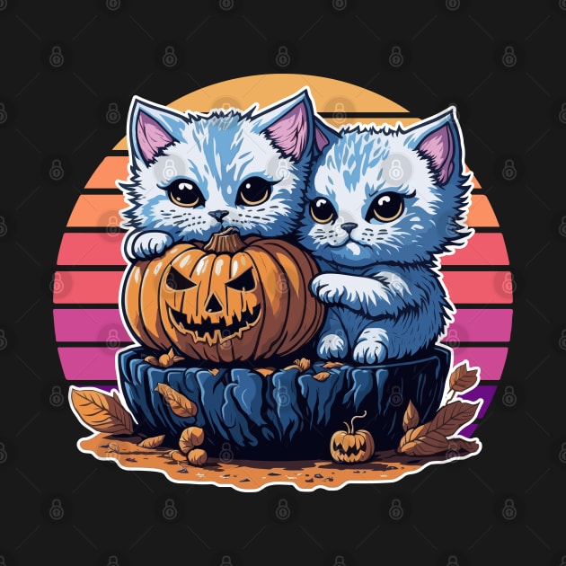 Halloween Kitten Harmony - Twilight Pumpkin by DesignINKZ