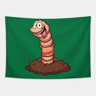 Worm Cartoon Tapestry