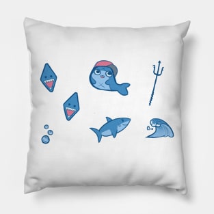 Gawr Gura Cute Shark Pattern Set Vtuber Pillow