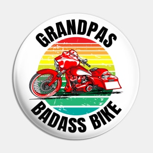 Grandpas badass bike, biker grandpas, coolest grandpas, red bagger Pin