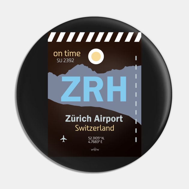 ZRH Zurich Airport code Pin by Woohoo