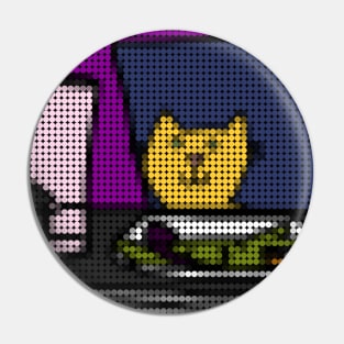 Cat At A Table Meme Goes Dotty Pin